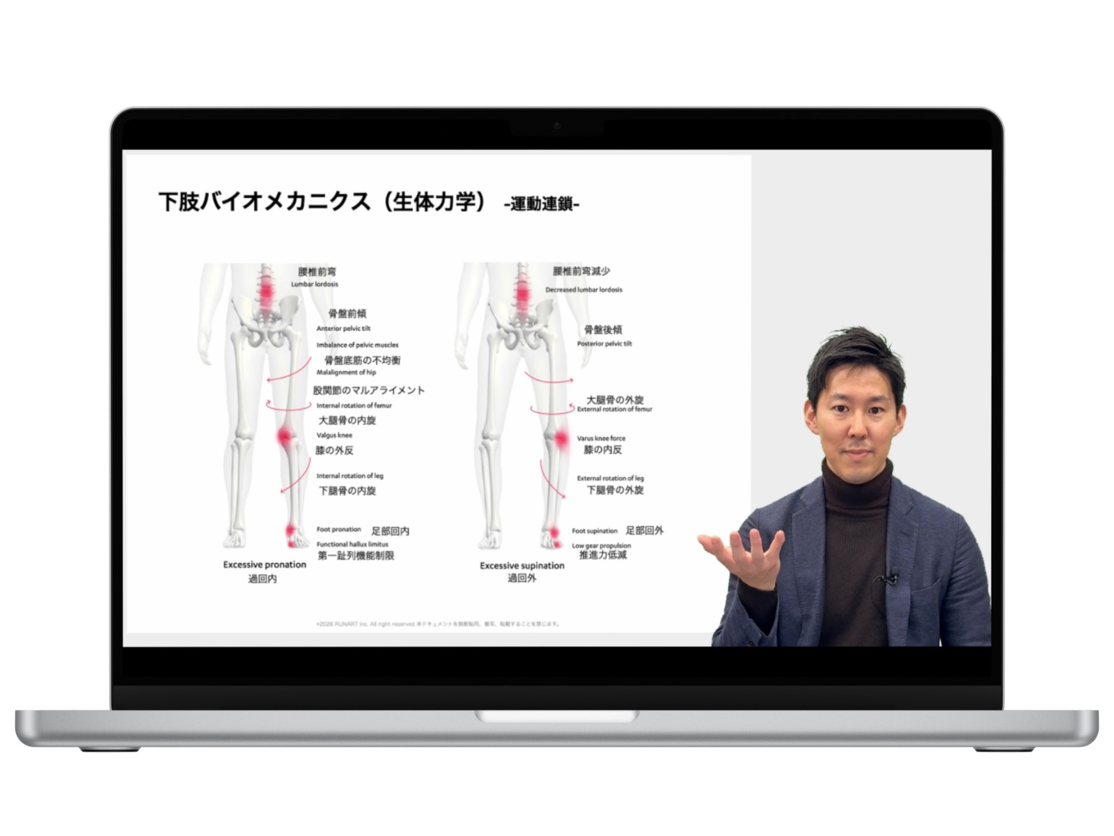 JPA式インソール療法® オンライン講義画面サンプル(講師スライド)
